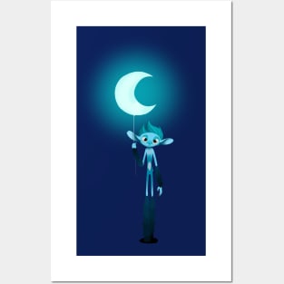 Moon balloon Posters and Art